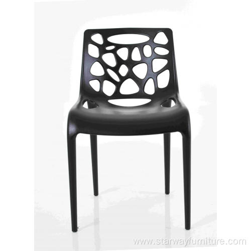 Modern PP Plastic Stacking Restaurant Dining Chair Outdoor